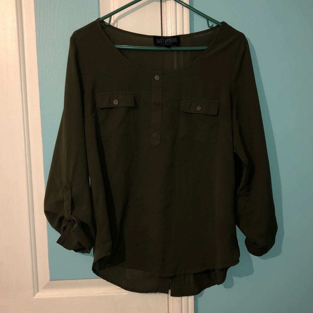 Kohl’s green blouse